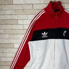 adidas トラックジャケット ジャージ リブカラー サイドライン 三葉 古着のサムネイル
