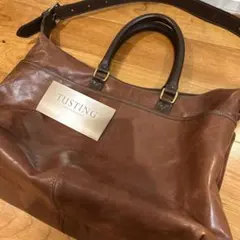 【美品】TUSTING ビジネスバッグ シューレザー 軽量 茶色　レザートート Amazon | 【 TUSTING/タスティング 】 Thames Tote Bag/テムズ
