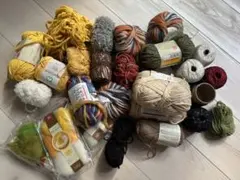 毛糸セット 多色 アクリル・ウール混合　まとめ売り