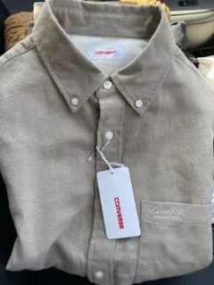【新品・タグ付】コンバース ボタンダウンシャツ Lサイズ ベージュ 綿100%