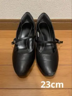 LES MUES ストラップパンプス ブラック 23cm EEEE