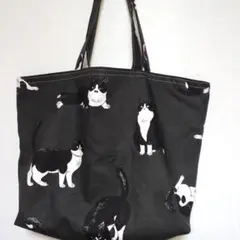 大きめエコバック猫柄ハンドメイド