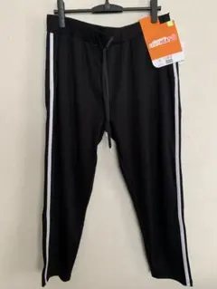 ブラックジョガーパンツ サイドストライプ