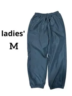 レディースナイロンジョガーパンツ ティール・ブラックMサイズ