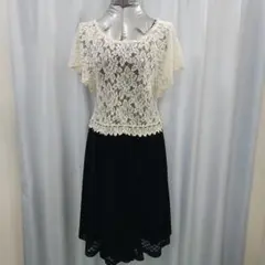 匿名配送　CECIL McBEE　ホワイトベージュ　薔薇透かし模様　カットソー