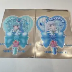 キュアニャミー　キュアリリアン　うちわ型クリアカード　キミとアイドルプリキュア