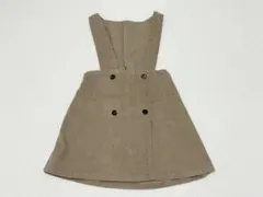 MONBEBE ベージュ コーデュロイ　ジャンバースカート