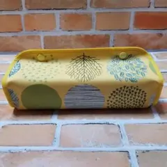 ★ハンドメイド　ボックスティッシュカバー　ティッシュケース　北欧風　イエロー系