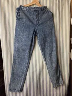 イーザッカマニア ケミカルウォッシュ ストレッチデニムパンツ ウエストゴム