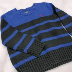 ポロ ストライプニットセーター