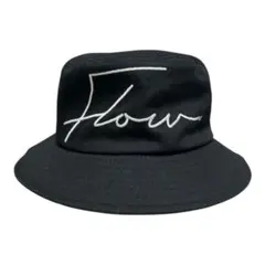 Flow 刺繍ロゴ バケットハット ブラック
