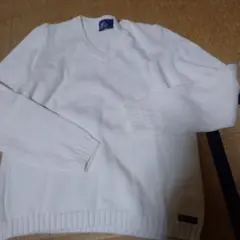 SAINT JAMES ホワイト Vネックニット