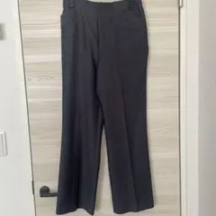 デニム調ダークグレー ストレートレッグパンツ