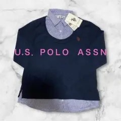 新品U.S. POLO ASSNトップスネイビー　レディースＬ　タグ付