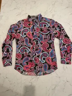 【ハリウッドランチマーケット】ペイズリー柄 長袖シャツ　XS