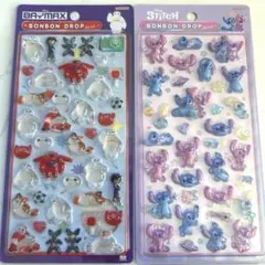 【国内正規品】ボンボンドロップシール　ベイマックス　スティッチ＆エンジェル