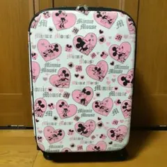 ミニーマウス キャリーケース ホワイト ピンク ハート スーツケースのサムネイル