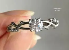 証明付き　高品質　モアサナイト　シルバー925 リング　指輪　キラキラ