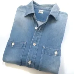 Ron Herman スウェットデニムシャツ インディゴ ヴィンテージ加工