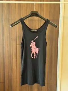 【美品】非売品 RALPH LAUREN タンクトップ ブラック ピンクロゴ Sのサムネイル