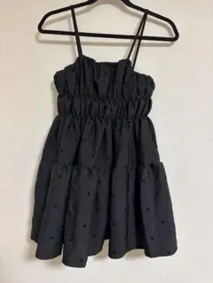 coca フロッキードット柄キャミチュニック