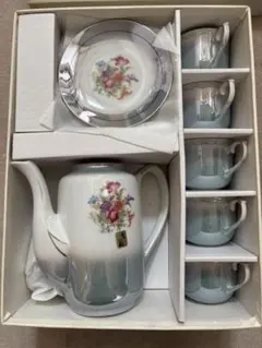 新品未使用　花柄ティーセット 陶器製 5客セット