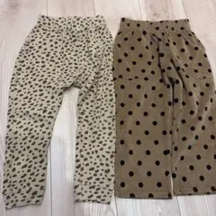 ペアマノン　ドット柄、ヒョウ柄パンツ100