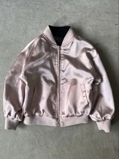 【110cm相当】GLOBAL WORK リバーシブルJ MA-1×ピンクサテン