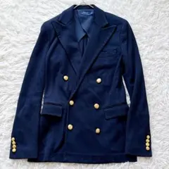 ポロラルフローレン ダブルブレスト ジャケット 金ボタン テーラード ネイビー