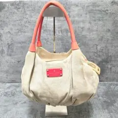 【人気】ケイトスペード バッグ 内側総柄 ピンク×ベージュ 春色