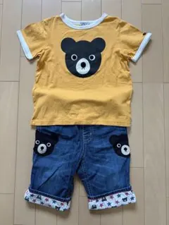 ミキハウス ダブルB 可愛い２枚セット　半袖Tシャツ130/パンツ120