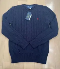 ラルフローレン ケーブルニット カーディガン ホワイト 160 Ｌ(14-16)