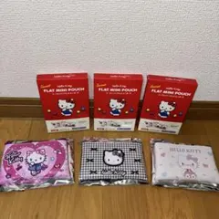 ハローキティ シークレットフラットミニポーチ 3点セット