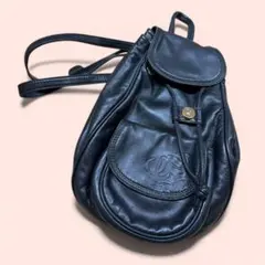 LOEWE黒レザーショルダーバッグ ロエベ
