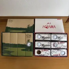 ゴルフボール 23個セット One マリーンズ ライオンズ ロゴ入り 木製ティー