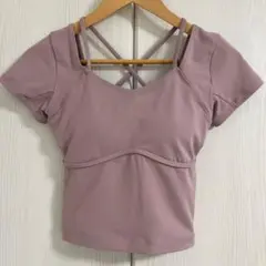 【SUKALA】カップ付きオープンネックTee LAVA ヨガウェア リントスルのサムネイル