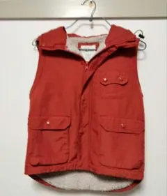 ​【niko and...】裏ボアフード付きベストテラコッタ1mile wear