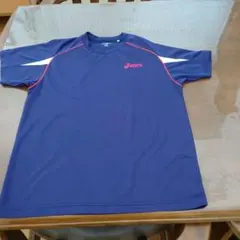 asics バレーボールシャツ ネイビー×レッドのサムネイル