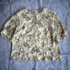00's vintage 半袖　ブラウス　花柄　アーカイブ　y2kのサムネイル