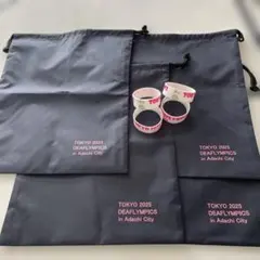 新品❗️デフリンピック足立区限定シューズケース&シリコンバンド【4組set】