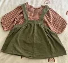 チェック柄薄手ワンピース