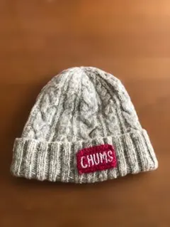 CHUMS ニット帽 ビーニー グレー ウール100%のサムネイル
