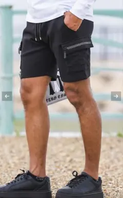 アダムスジャグラー　ショートパンツ　ラインストーン　カーゴショーツのサムネイル