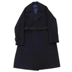 18SS COMOLI ウールサージ　タイロッケンコート　ネイビー　サイズ2 18SS COMOLI ウールサージ タイロッケンコート ネイビー サイズ2