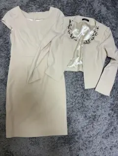 GIRL ビジュー付きボレロ＆ワンピース セットアップ S