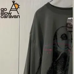 GO SLOW CARAVAN Tシャツ カーキのサムネイル