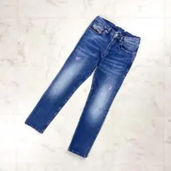 DIESEL KIDS ダメージ加工デニムパンツ キッズ 青10Y*HD1292