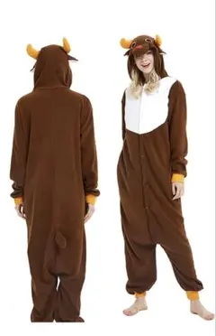 【最終お値下げ！】クリスマス トナカイ コスプレ衣装 フリース素材Lサイズのサムネイル