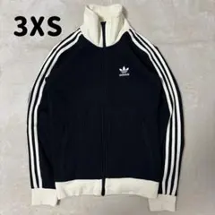 アディダス adidas ワッフル トラックジャケット 黒　3XSのサムネイル