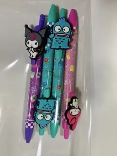 サンリオ の マスコット 付き ボールペン 4本セット C ♪